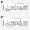 vidaXL Set canapea sectională cu pernă 7 pcs Gri natural și deschis