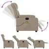 vidaXL Fotoliu electric masaj rabatabil, cappuccino, piele ecologică