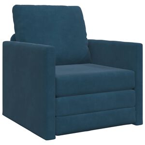 vidaXL Pat canapea albastru 74 x 77 x 81 cm Catifea