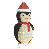 vidaXL Figurină pinguin decorativă Crăciun, LED, 180 cm, țesătură lux