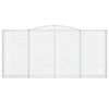 vidaXL Coșuri gabion arcuite 10 buc, 400x30x180/200cm, fier galvanizat