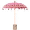 vidaXL Umbrela balineză cu bază Roz &Oslash; 210-220 cm