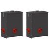 vidaXL Feeder pentru pui 2 Negru 32,5 x 20,5 x 43 cm 25 kg
