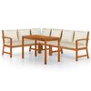 vidaXL Set mobilier de grădină cu perne, 5 piese, lemn masiv de acacia