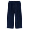 vidaXL Pantaloni de copii din velur, bleumarin, 92