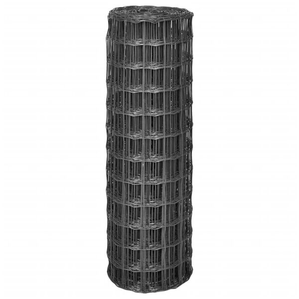 vidaXL Euro gard, gri, 10 x 1,2 m, oțel