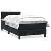 vidaXL Pat box spring cu saltea, negru, 80x210 cm, catifea