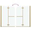 vidaXL &Icirc;ncărcare duș Manual Auriu 95 x 140 cm Sticlă ESG și aluminiu