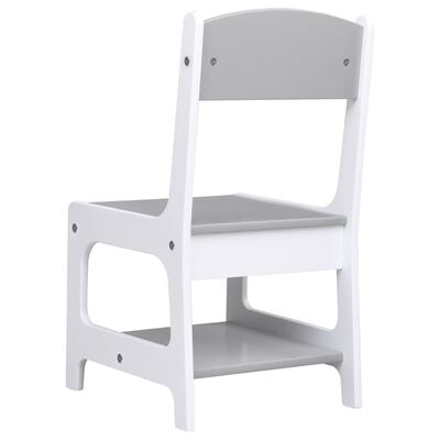 vidaXL Masă pentru copii, cu 2 scaune, alb, MDF
