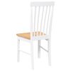 vidaXL Scaune de sufragerie 2 buc Cauciuc din lemn masiv alb