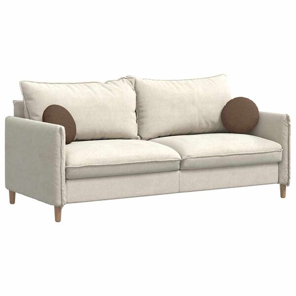 vidaXL Perne de Șezut 2 pcs Maro Ø30 x 13 cm țesătură