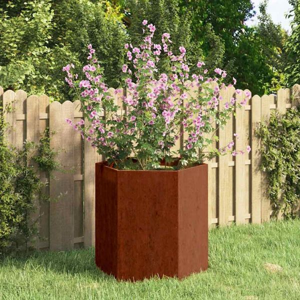 vidaXL Jardinieră, ruginiu, 40x40x45 cm, oțel corten