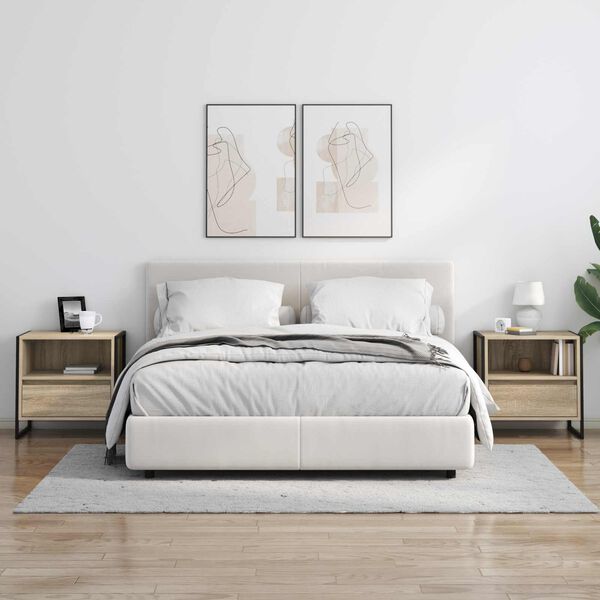 vidaXL Noptieră cu sertar Sonoma 50 x 39,5 x 50 cm Lemn compozit