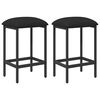 vidaXL Scaun de bar 2 pcs Negru 40 x 32 x 74 cm Lemn prelucrat