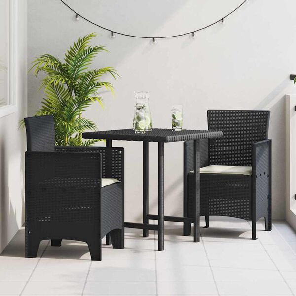 vidaXL Scaun pentru Grădină 2 pcs Antracit Dimensiune: 53 x 49 x 85 cm