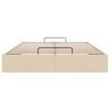 vidaXL Cadru de pat otoman fără saltea cremă 140x190 cm țesătură