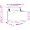 vidaXL Măsuță de cafea, alb, 60x44,5x45 cm, lemn prelucrat