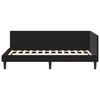vidaXL Cadru de pat colțar cu headboard Negru 100 cm x 200 cm Catifea