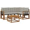 vidaXL Set de canapele de exterior 5 buc. Gri natural și deschis