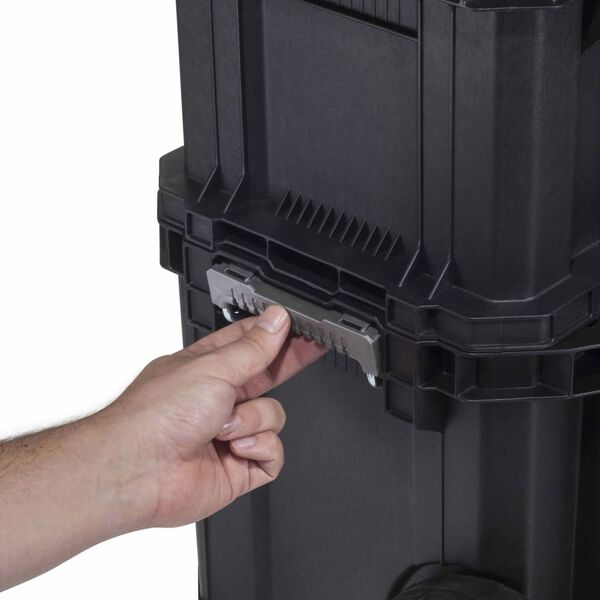 Keter Cutie de depozitare scule cu sistem troler și roți, negru