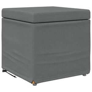 vidaXL Taburet Gri &icirc;nchis 41 x 41 x 40 cm Stofă și lemn prelucrat
