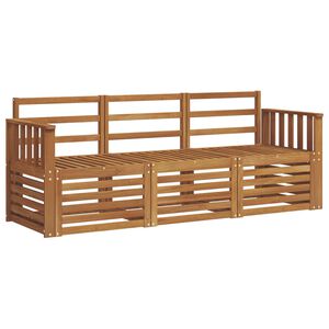 vidaXL Seturi de canapele 3 buc. natural Lemn Solid de Acacia