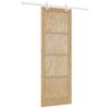 vidaXL Ușă glisantă Natural și Alb 83 x 232 cm Lemn masiv de pin