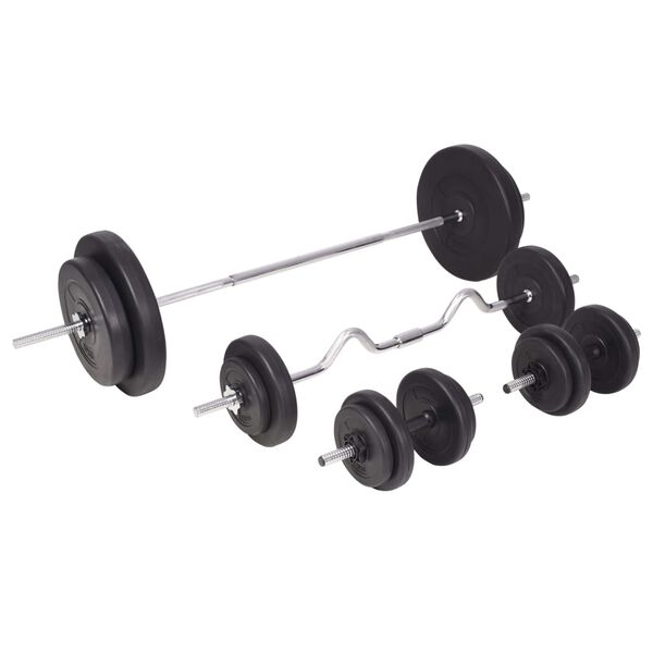 vidaXL Set de haltere și gantere 90 kg