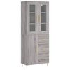 vidaXL Dulap &icirc;nalt, gri sonoma, 69,5x34x180 cm, lemn compozit