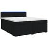 vidaXL Pat boxspring cu saltea Negru 160 x 200 cm Țesătură