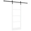 vidaXL Ușă glisantă ORKDAL Alb 83 x 211 cm Lemn masiv de pin și sticlă