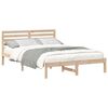 vidaXL Cadru de pat cu headboard Maro 140 x 220 cm Lemn de pin masiv