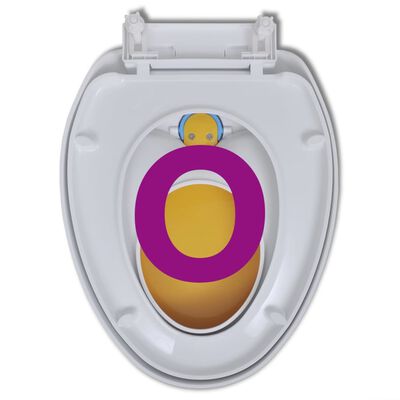 vidaXL Capace WC închidere silențioasă, 2 buc., alb & galben, plastic