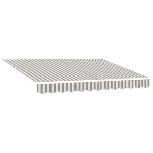 vidaXL Material de &icirc;nlocuire pentru copertină Gri deschis și alb.