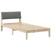 vidaXL Cadru de pat maro și gri &icirc;nchis 90 x 190 cm Lemn masiv de pin