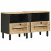 vidaXL Noptieră 2 buc. natural 40 x 33 x 46 cm Lemn de mango solid