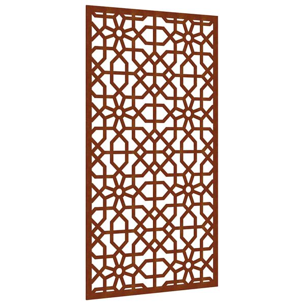 vidaXL Decor perete de grădină 105x55 cm design Maur oțel Corten