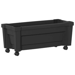 vidaXL Ghiveci Calypso cu roți PP Antracit