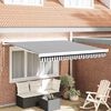 vidaXL Copertină retractabilă antracit/alb, 3x2,5 m, textil/aluminiu