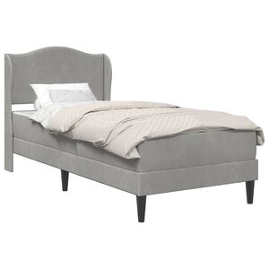 vidaXL Cadru de pat cu headboard Gri deschis 80 x 200 cm Catifea