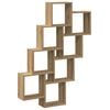 vidaXL Raft perete cub stejar artizanal 90x15x119,5 cm, lemn prelucrat