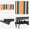 vidaXL Cort electric retractabil Verde și galben 3,5 x 2,5 m