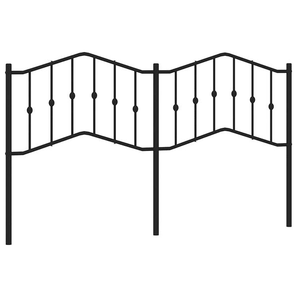 vidaXL Tăblie de pat de schimb metalică, negru, 180 cm