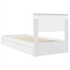 vidaXL Pat cu storage cu headboard Alb 90 x 200 cm Lemn compozit