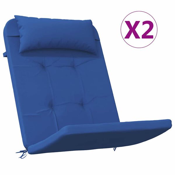 vidaXL Perne pentru scaune Simplu 2 pcs albastru 58 x 77 x 4,5 cm