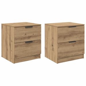 vidaXL Dulap de noapte 2 buc. Stejar Artizanal 45 x 39 x 50 cm