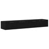 vidaXL Cabinet suspendat Montare pe perete 2 pcs Stejar Negru