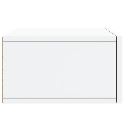 vidaXL Noptieră de perete, alb, 35x35x20 cm