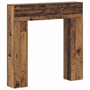 vidaXL Cadru pentru șemineu Lemn vechi 102 x 18 x 100,5 cm