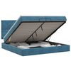 vidaXL Pat ottoman cu saltea Albastru &icirc;nchis 200 x 200 cm Catifea